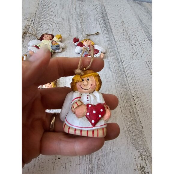 Vintage Eddie Walker Angel cherub ornament dreams wishes heart Xmas candle tree - Picture 6 of 11